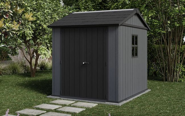 Keter Newton Plus 7.5x7 Storage Shed - Graphite