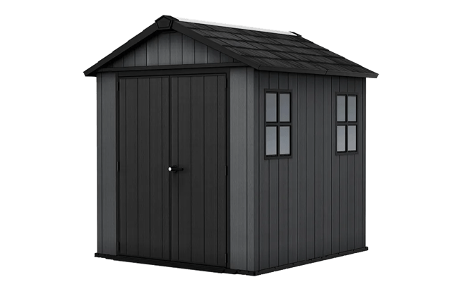 keter Newton Plus 7.5x7 Storage Shed - Graphite