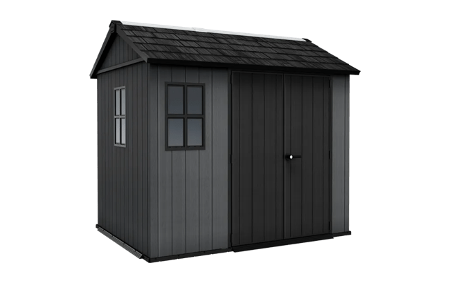 Keter Newton Plus 7.5x9 Storage Shed - Graphite