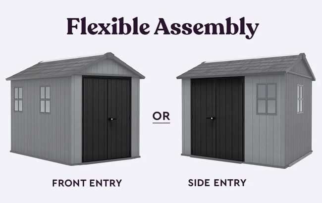 Keter Newton Plus 7.5x9 Storage Shed - Graphite