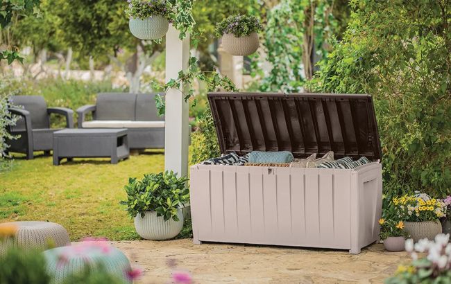 Keter Novel 90 Gallon Deck Box - Brown