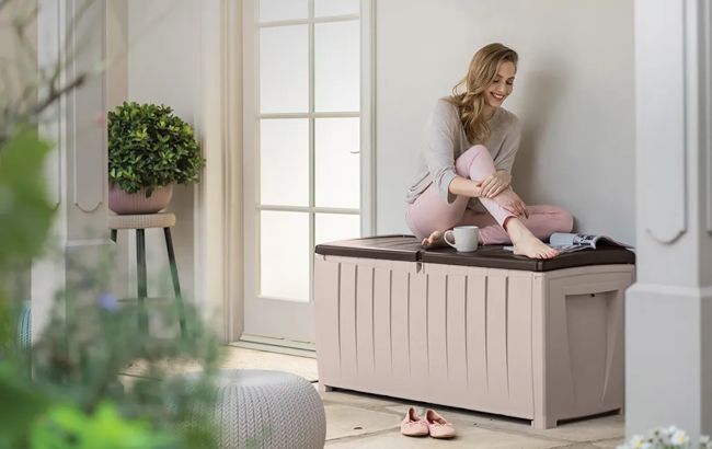 Keter Novel 90 Gallon Deck Box - Brown