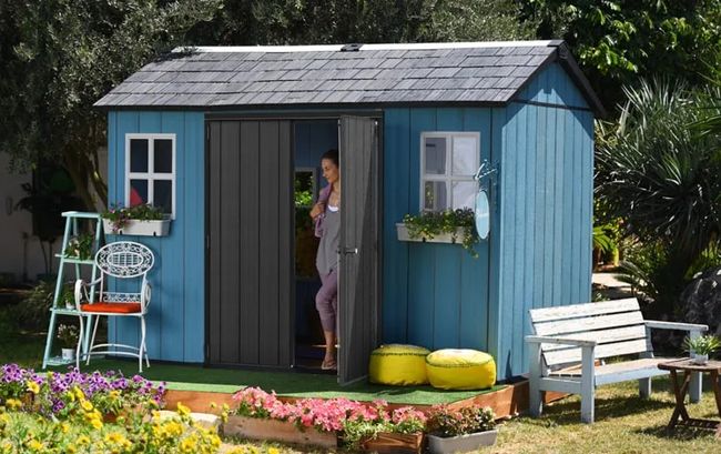 Keter Oakland 11x7.5 Storage Shed - Grey