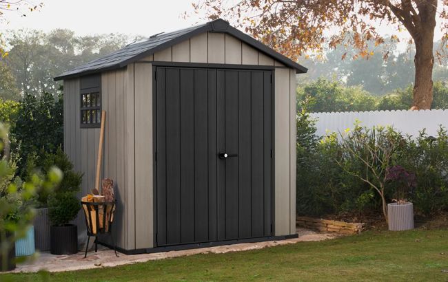 Keter Oakland 7.5x7 Storage Shed - Grey