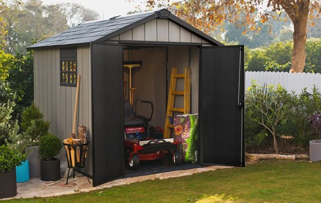 Keter Oakland 7.5x9 Storage Shed - Grey