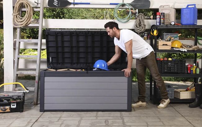 Keter Premier 150 Gallon Deck Box - Grey