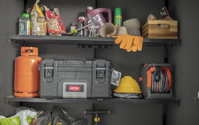 Keter Premier Tall Storage Shed - Grey