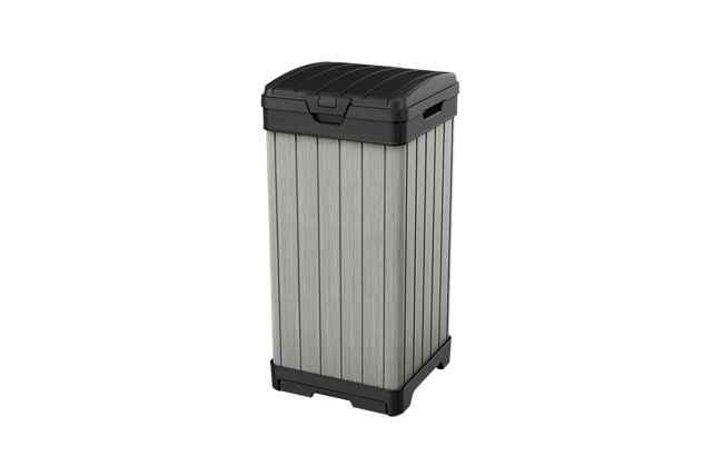 keter Rockford Outdoor Trash Can - Grey