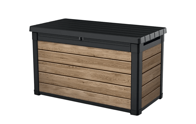 keter Signature 100 Gallon Deck Box - Ashwood Brown