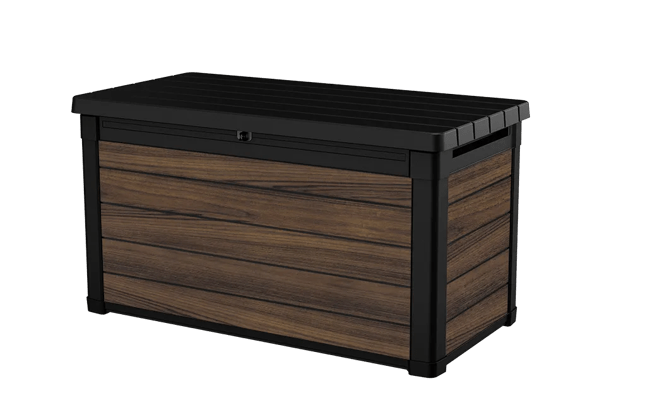 keter Signature 100 Gallon Deck Box - Rosewood Brown