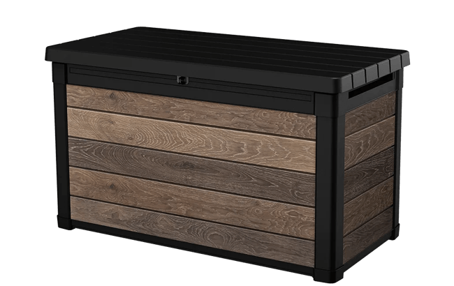 keter Signature 100 Gallon Deck Box - Walnut Brown