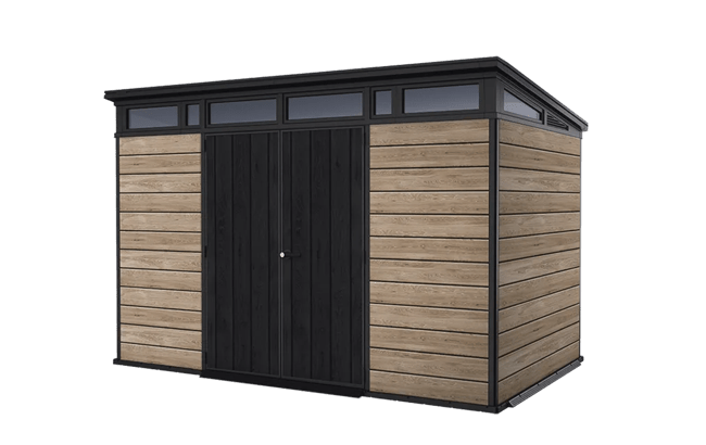 keter Signature 11x7 Storage Shed - Ashwood Brown