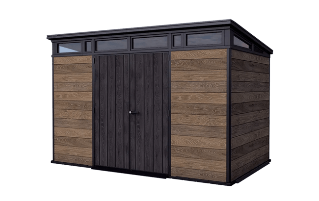 keter Signature 11x7 Storage Shed - Walnut Brown