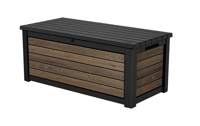 keter Signature 165 Gallon Deck Box - Walnut Brown