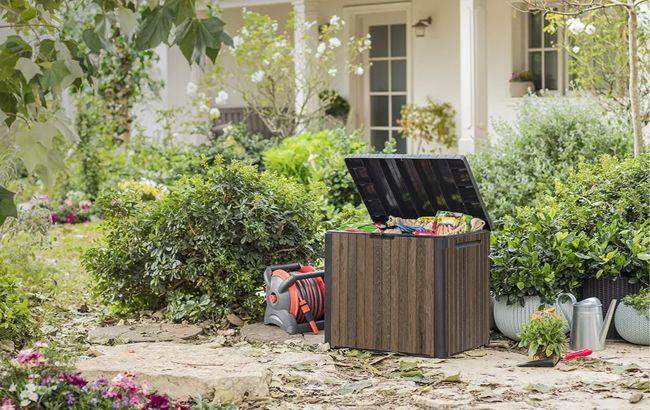 Keter Signature 30 Gallon Deck Box - Walnut Brown