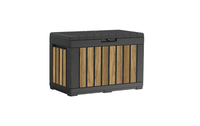 keter Signature 50 Gallon Deck Box - Oak Brown