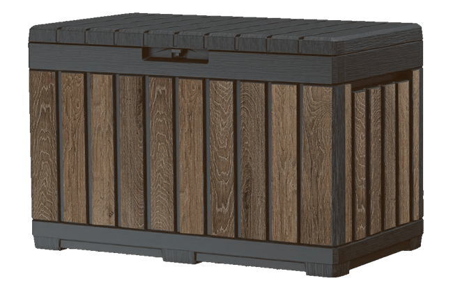 keter Signature 50 Gallon Deck Box - Walnut Brown