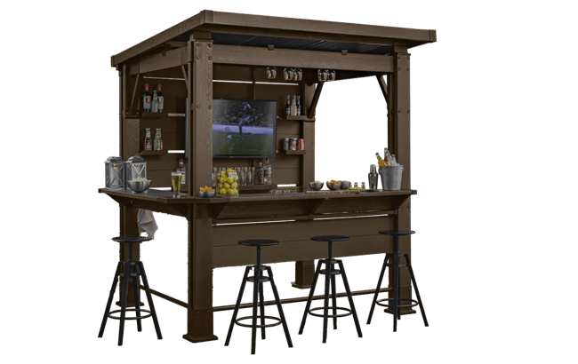 Keter Signature 7.5x6.5 Bar Gazebo - Pine Brown