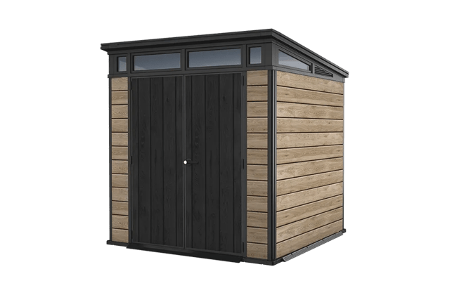 keter Signature 7x7 Storage Shed - Ashwood Brown
