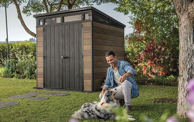 Keter Signature 7x7 Storage Shed - Walnut Brown