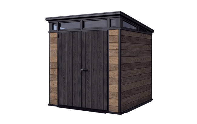 keter Signature 7x7 Storage Shed - Walnut Brown