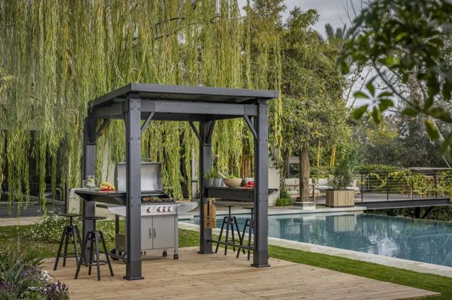 Keter Signature 8x6.5 Grill Gazebo - Ashwood Brown