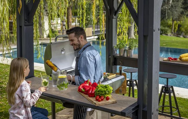 Keter Signature 8x6.5 Grill Gazebo - Ashwood Brown