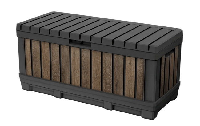 keter Signature 92 Gallon Deck Box - Walnut Brown
