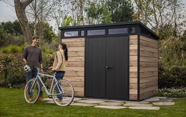 Keter Signature 9x7 Storage Shed - Pine Brown