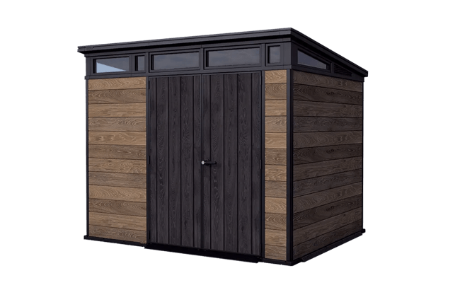 keter Signature 9x7 Storage Shed - Walnut Brown