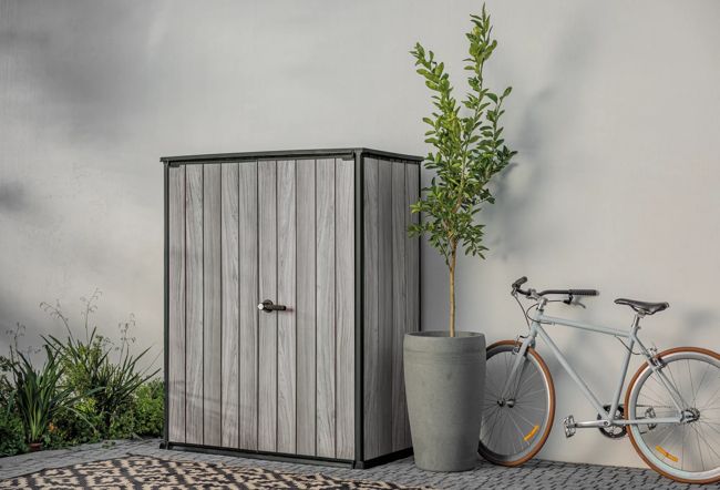 Keter Signature Vertical Storage Shed - Storm Grey