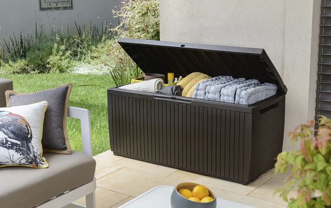 Keter Springwood 80 Gallon Deck Box - Brown