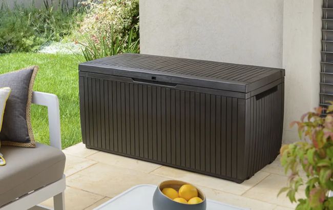 Keter Springwood 80 Gallon Deck Box - Brown