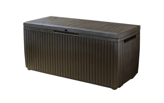 keter Springwood 80 Gallon Deck Box - Brown