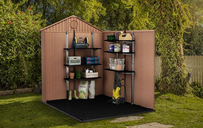 Keter Storage Shed Shelf Kit 40 Inch - Black
