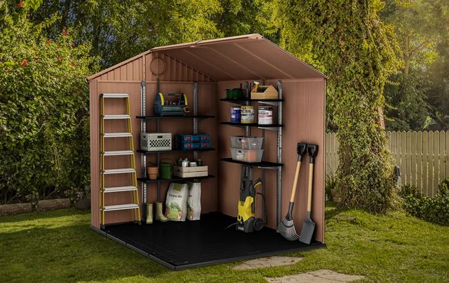 Keter Storage Shed Shelf Kit 40 Inch - Black