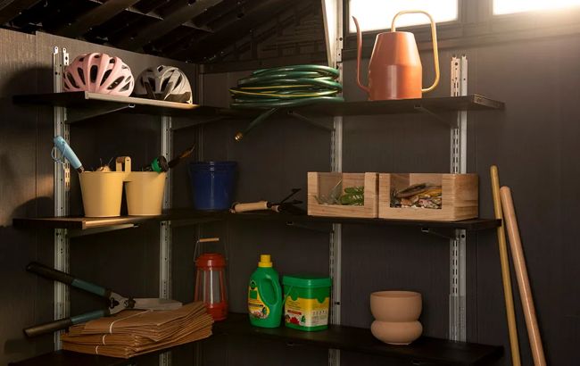 Keter Storage Shed Shelf Kit 40 Inch - Black