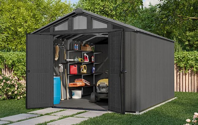 Keter Stronghold 10x15 Storage Shed - Graphite