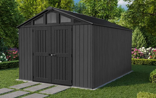 Keter Stronghold 10x15 Storage Shed - Graphite