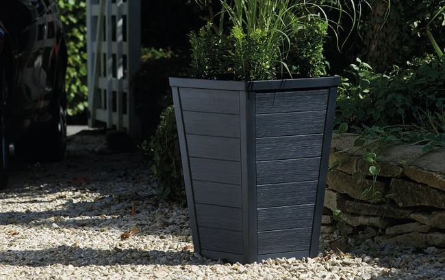 Keter Tapered Planter Set Of 2 - Graphite