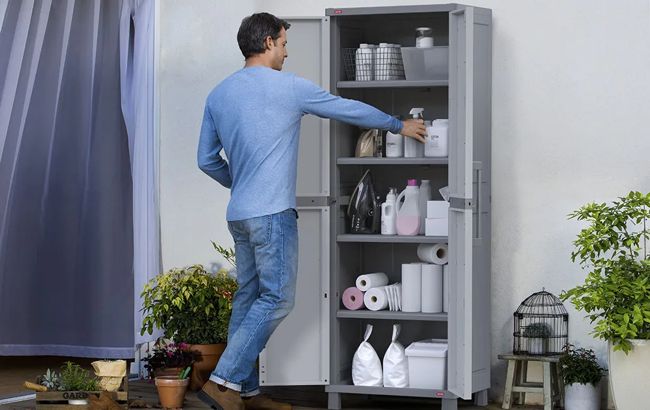 Keter Utility Garage Storage Cabinet - Smoky White