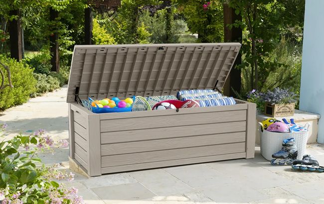 Keter Westwood 150 Gallon Deck Box - Beige