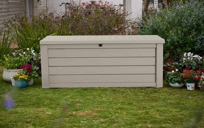 Keter Westwood 150 Gallon Deck Box - Beige