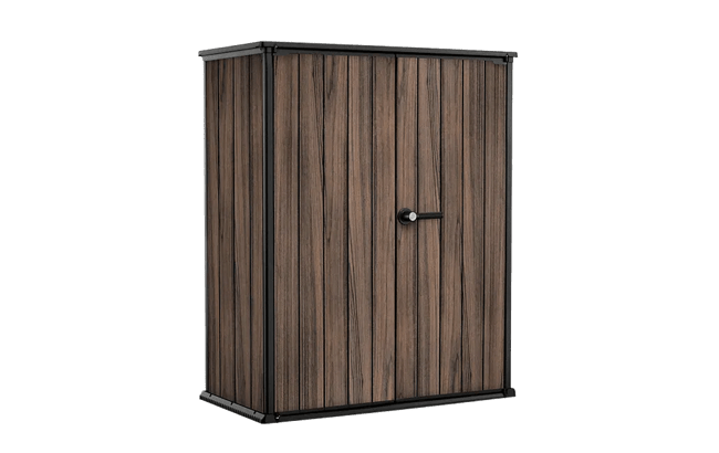 Keter Signature Vertical Storage Shed - Rosewood Brown