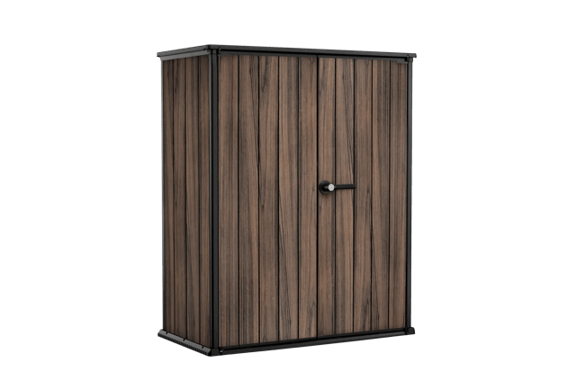 keter Signature Vertical Storage Shed - Rosewood Brown