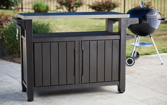 Keter Unity XL Outdoor Kitchen Cart With Storage - Brown