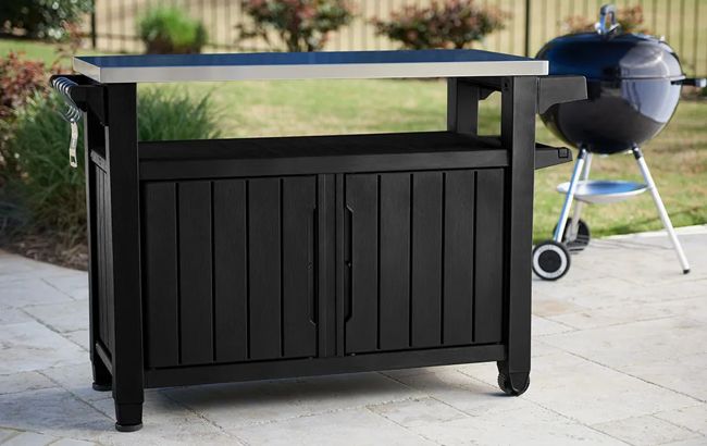 Keter Unity XL Outdoor Kitchen Cart With Storage - Graphite