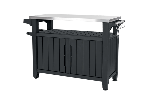 keter Unity XL Outdoor Kitchen Cart with Storage - Graphite
