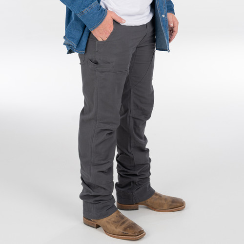 Key Apparel Americana Double Front Cell Phone Flex Pant Slate