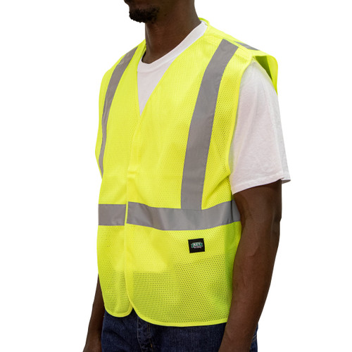 key apparel ANSI Class 2 Break-A-Way Mesh Vest Hi-Vis Yellow